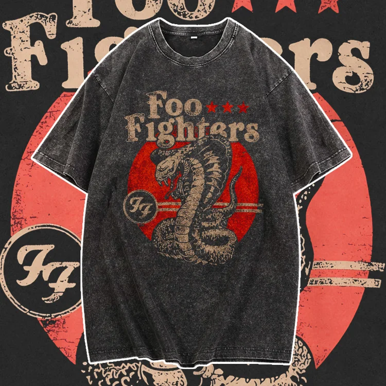 Davidhawaii100% Cotton Casual Attractive Rock Band Cobra Street T-Shirt - 100% Cotton