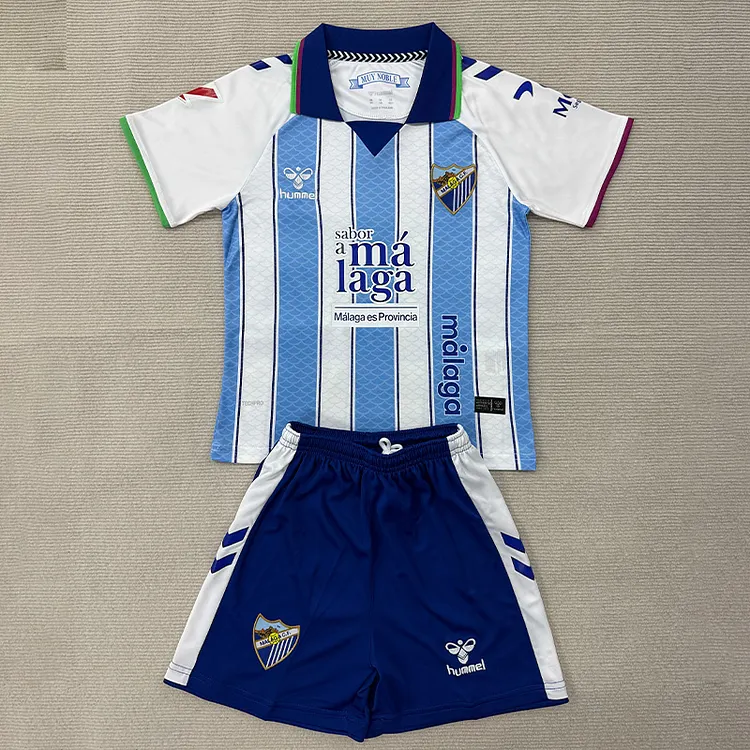 Kids Malaga 26/27 Home Football Jersey 1:1 Thai Quality