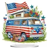 (US Only)Acrylic 2D Flat Print DIY Independence Day RV Diamond Art Tabletop Decorations