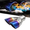 Dual Exhaust Tip Bolt-on Rolled Edge Slant Cut Tailpipe Tip 3 inch Inlet