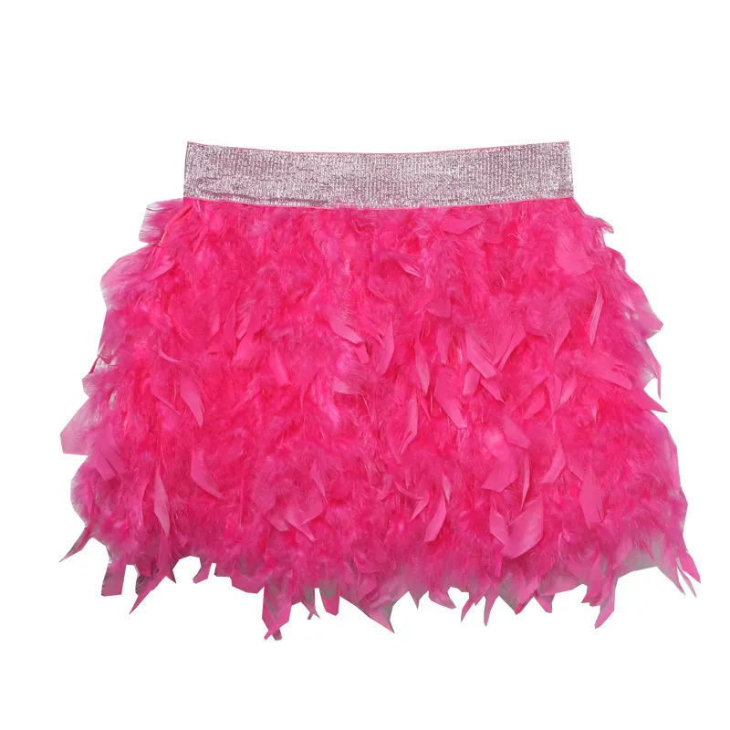 Churchf Real Shooting Feather Dress Small Pony Short Skirt Birthday Dress Dress Princess Short Dress 9022