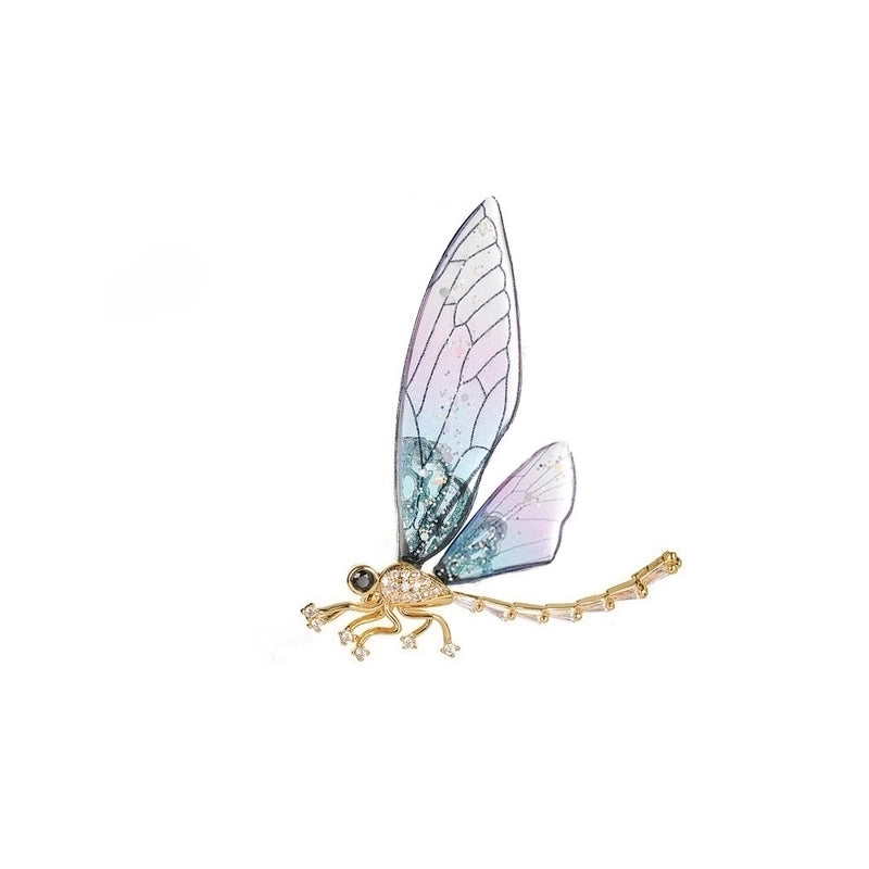 Small Brooch Simple Butterfly Brooch High-end Female Temperament Niche Design Pin New Dragonfly Brooch
