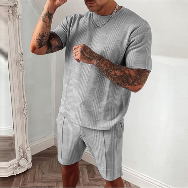 Short-sleeved shorts two-piece sports fashion casual suit men