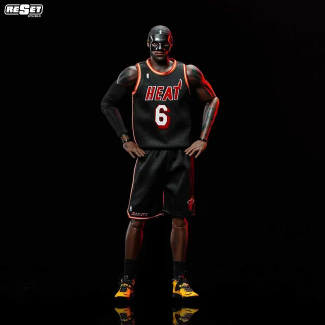 Reset Studio - Miami Heat Black Mask LeBron James 1/6 Scale