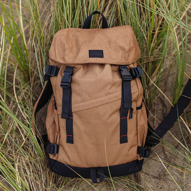 Lightweight outdoor bag with zipped top pocket