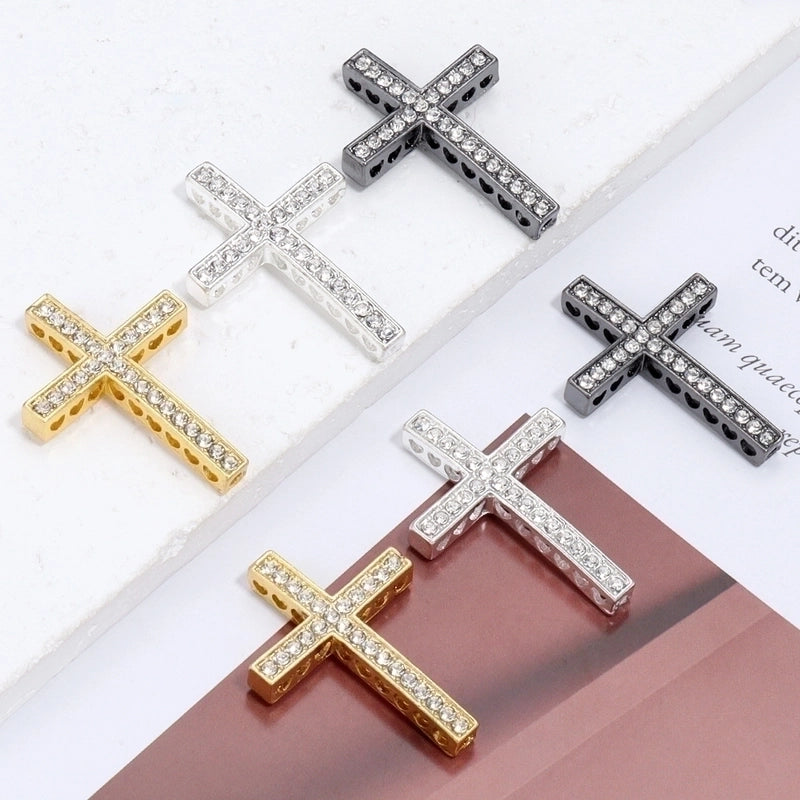5 PCS/Package Alloy Rhinestones Cross Minimalist