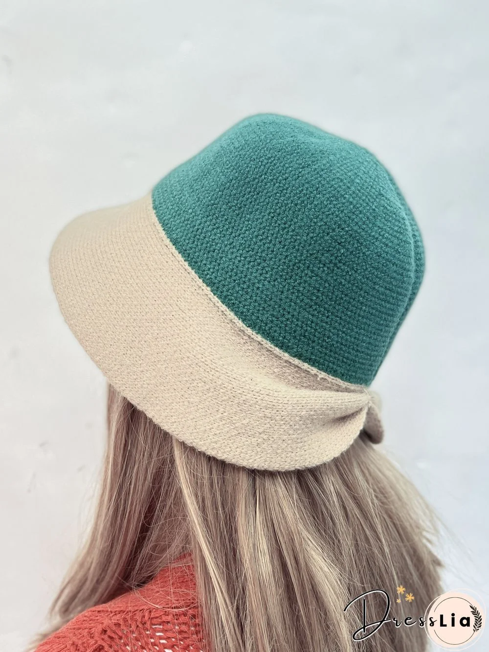 Casual Color Block All Season Vacation Braided Best Sell Yarn/Wool yarn Floppy Regular Hats for Women