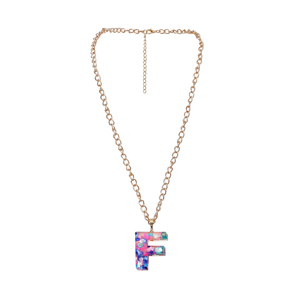 

26 Letter Charm Necklace A-Z Alphabet Pendant Hip Hop Sweater Chain Jewelry, 501 Original