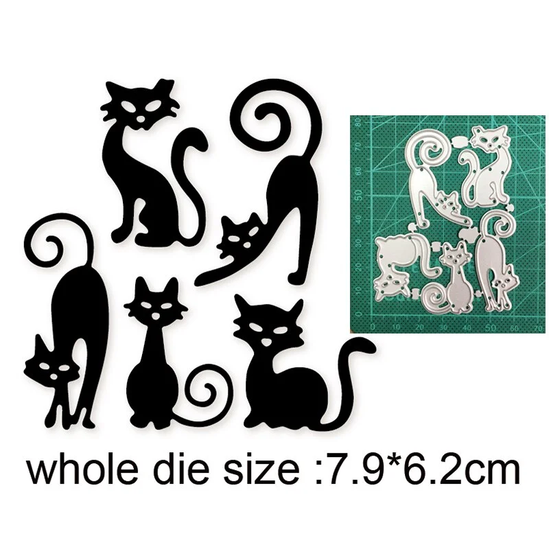 Craft Dies Metal Cutting Dies Cut Die Cat Catching Butterfly Scrapbooking Die Craft Paper Knife Mould Blade Punch Steencils Dies