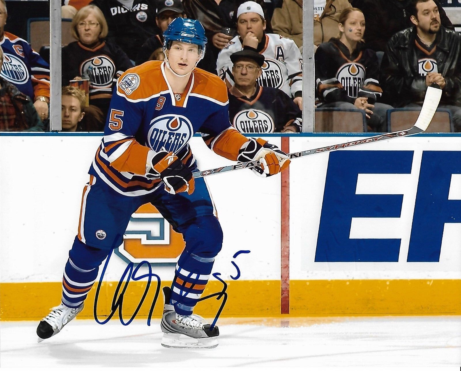 Edmonton Oilers Ladislav Smid Signed Autographed 8x10 Photo Poster painting COA G