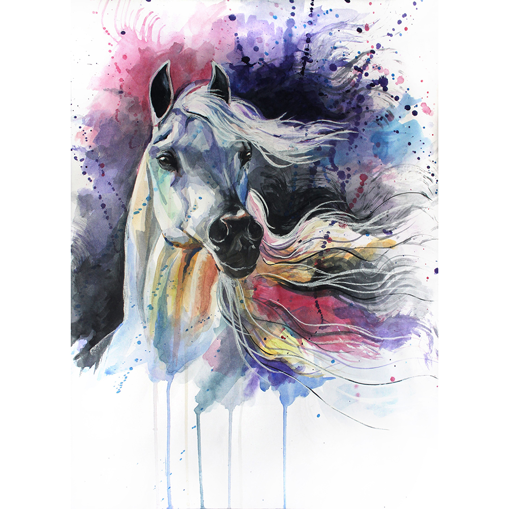 

30*40CM - Round Drill Diamond Painting - Horse, 501 Original
