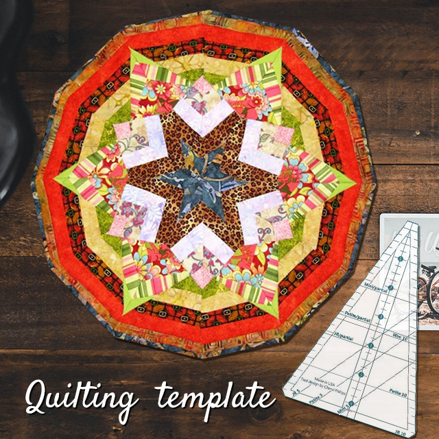 Jewel Box Junior Gems 5 & 10 Template Tool - Phillips Fiber Art Cheryl Phillips