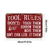 Tool Rules - Metal Tin Signs(8*12Inch/12*16Inch) - Garage
