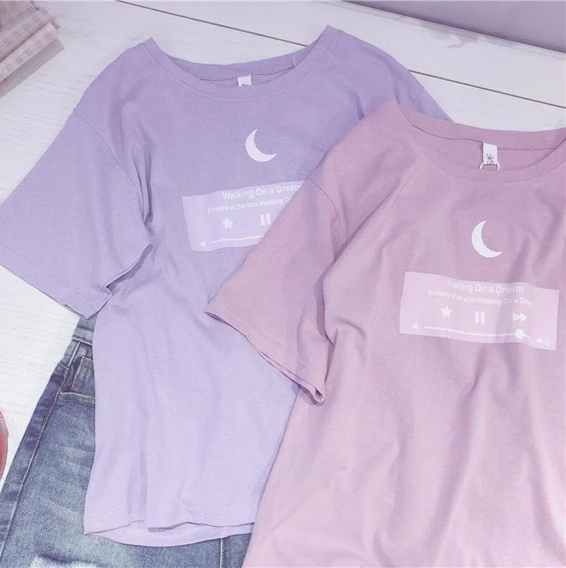 Pink/Purple Moon Broadcasting Station Tee Shirt SP13715