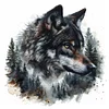 (45*45cm)Wolf - Round Partial AB Drill Diamond Painting