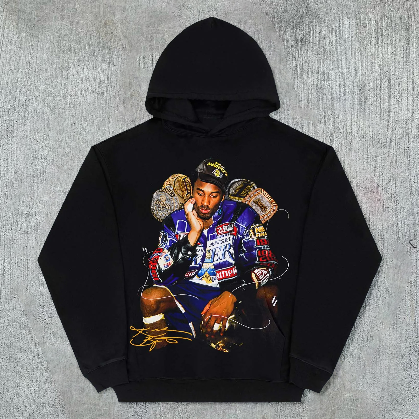 Basketball character print hoodie