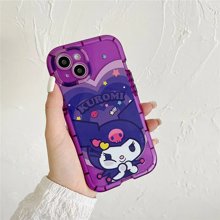 Sanrio My Melody Kuromi Cinnamoroll Pochacco Luminous Phone Case For iPhone 14 Plus 13 12 11 Pro Max XR XS X Glow TPU Cover Capa