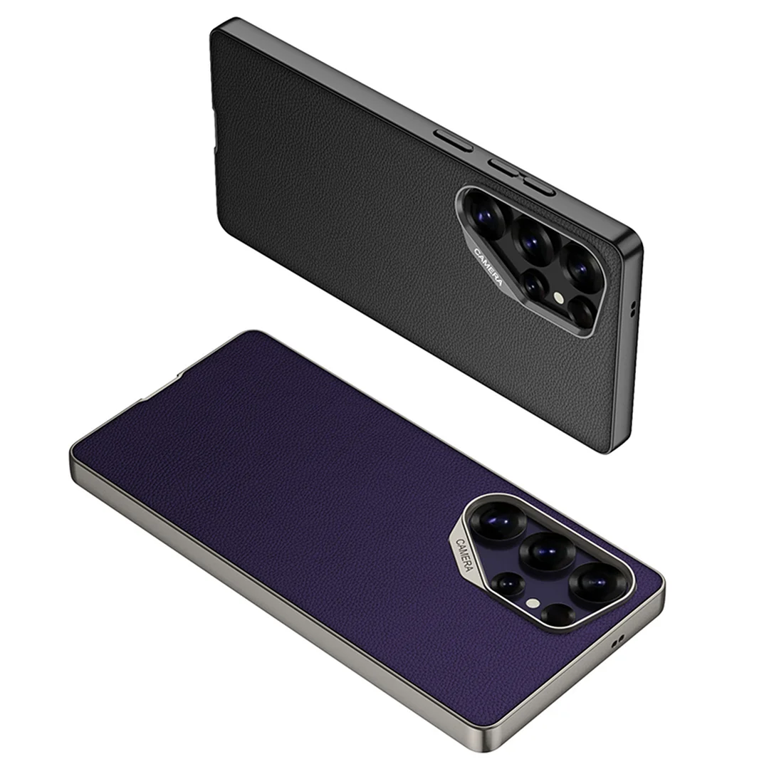 Hot Sale Shockproof Electroplated Soft TPU PU Leather Phone Case For Samsung Galaxy S23 Ultra S24 S24Ultra S25 Ultra Iphone 15