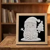 12Pcs DIY Pearl Painting Snowman for Home Wall Decor(15x15cm)