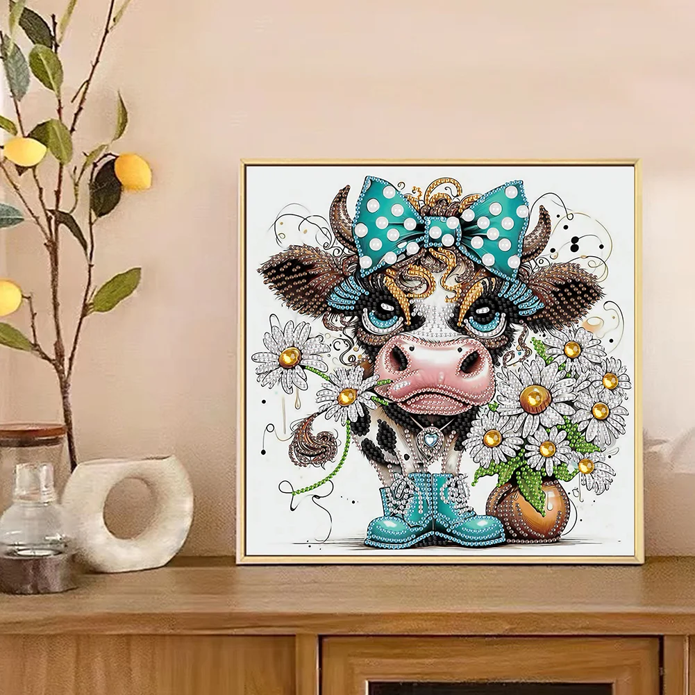 Diamond Painting - Partial Special Shaped Drill - Cow(Canvas|30*30cm)