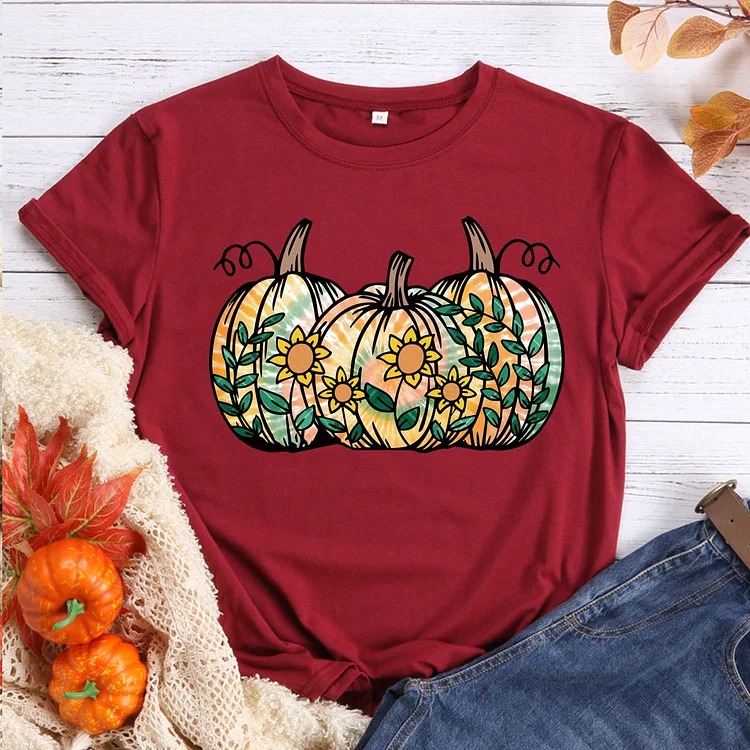 Sunflower Pumpkin T-Shirt Tee -598316