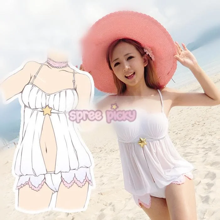Final Stock! CardCaptor Sakura White Bikini Swimsuit Underwear Set SP153790