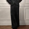 Women's Sequin Elegant Prom Party Deep V Neck Blazer &  Long Pants Set 