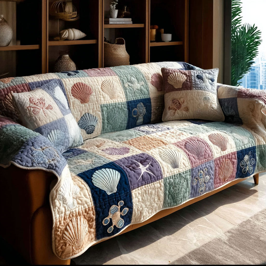 Coastal Keepsake Quilted Sofa Cover NCU0PT11136 everthome