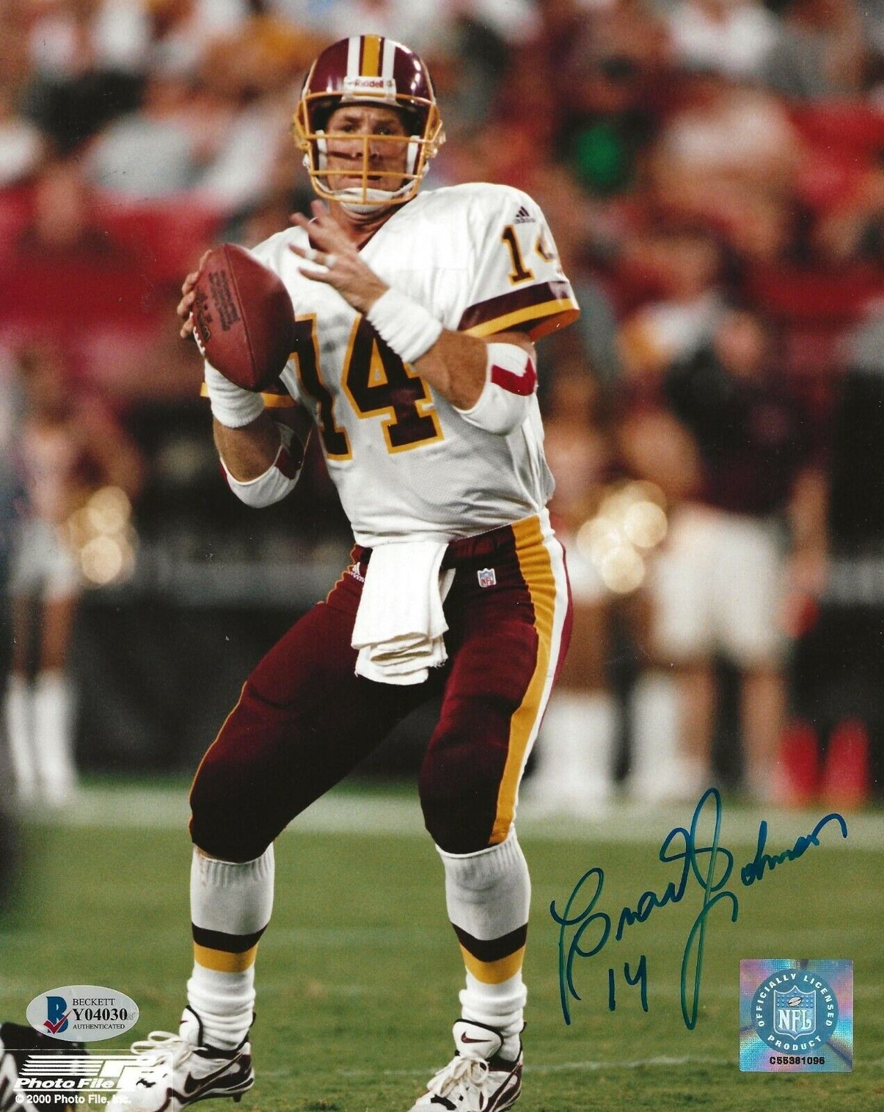 Brad Johnson signed Washington Redskins 8x10 Photo Poster painting autographed BAS Beckett