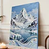 Berge DIY-Perlenmalsets mit Rahmen 30x40 cm Perlengem&auml;lde Bildkunst Basteln f&uuml;r Erwachsene Anf&auml;nger Geschenk Hausdekoration an der Wand