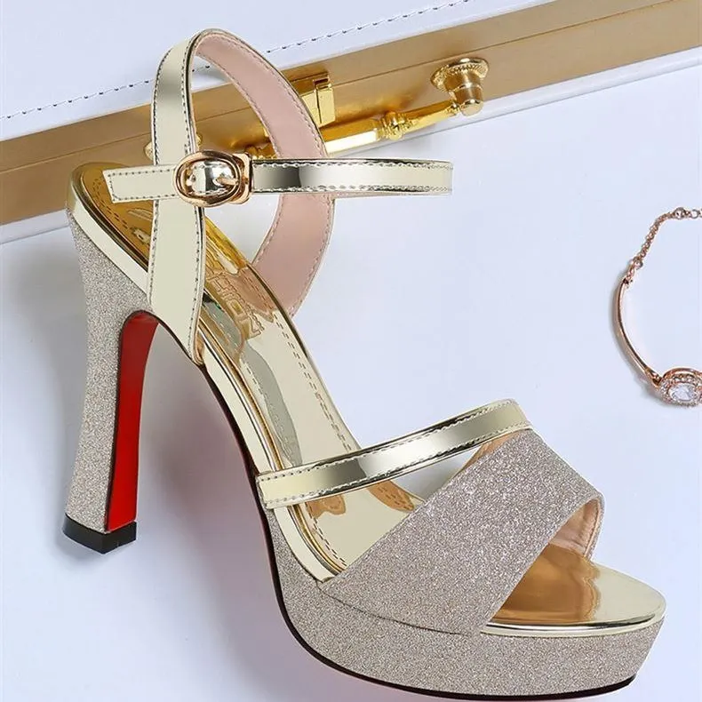 Breakj Breakj Women's 2025 New Summer Temperament And Heel Without Tired Waterproof Table Fashion High Heels