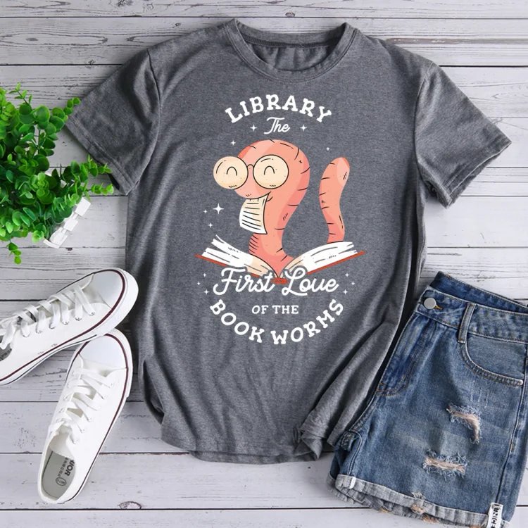 Library the first love of the book worms T-Shirt-03710