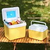 15L Camping Cooler Box Insulated Ice Chest Portable Ice Bucket for Outdoor Use