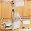 Trash Can Narrow Garbage Container Bin with Press Type Lid for Bathroom Kitchen