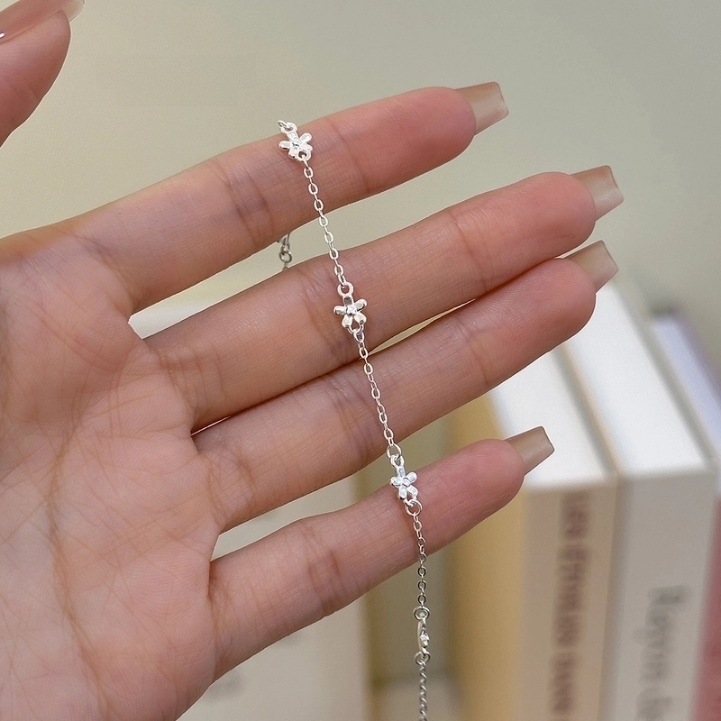 925 Sterling Silver Bracelets Casual Cute Streetwear