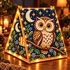 DIY Wooden Diamond Painting Pearl Tent House with Lights, Holiday Tabletop Art Craft Kit with String Lights, Christmas Home Decor Gift