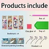 (US Local)4Pcs Diamond Painting Bookmarks Diamond Art Bookmarks for Book Lovers (Cat)