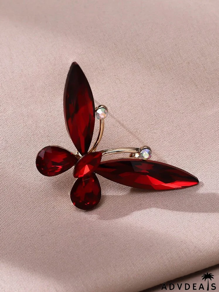 Crystal Butterfly Decor Brooch