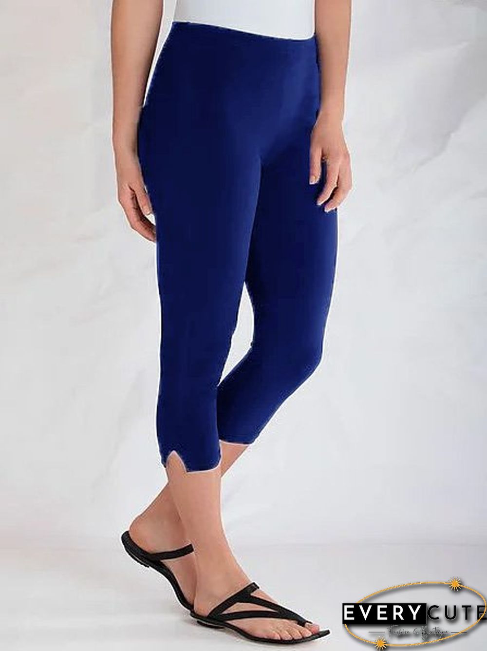 Sheath Cotton Plain Leggings