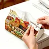 (24cm)Diamond Art Tissue Box Cover DIY PU Desktop Organizer Large(farm chicken)