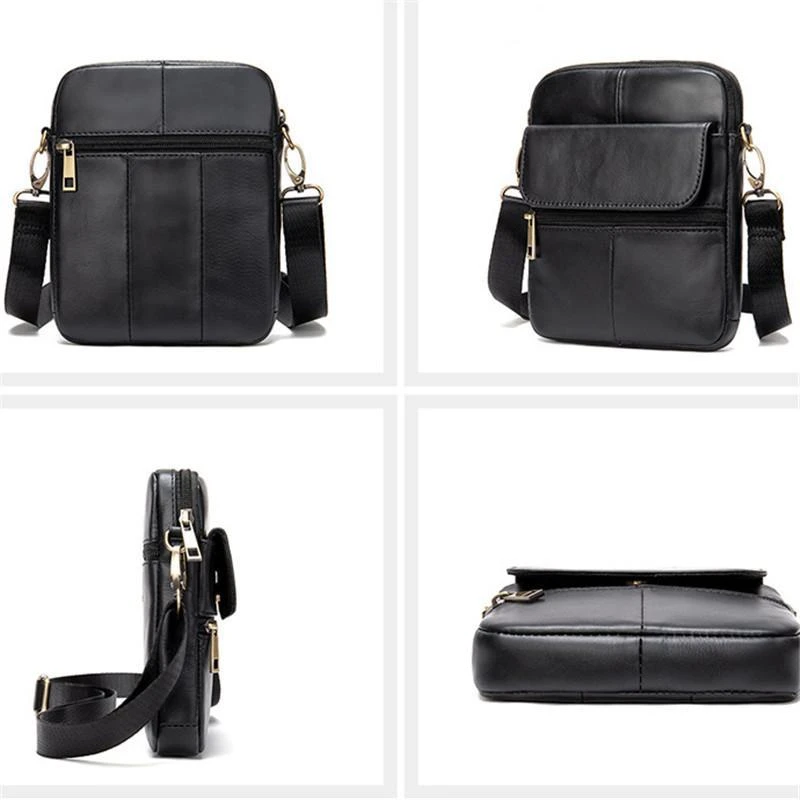 Mens Vintage Classci Large Capacity Casual Leather Shoulder Packs Crossbody Bags