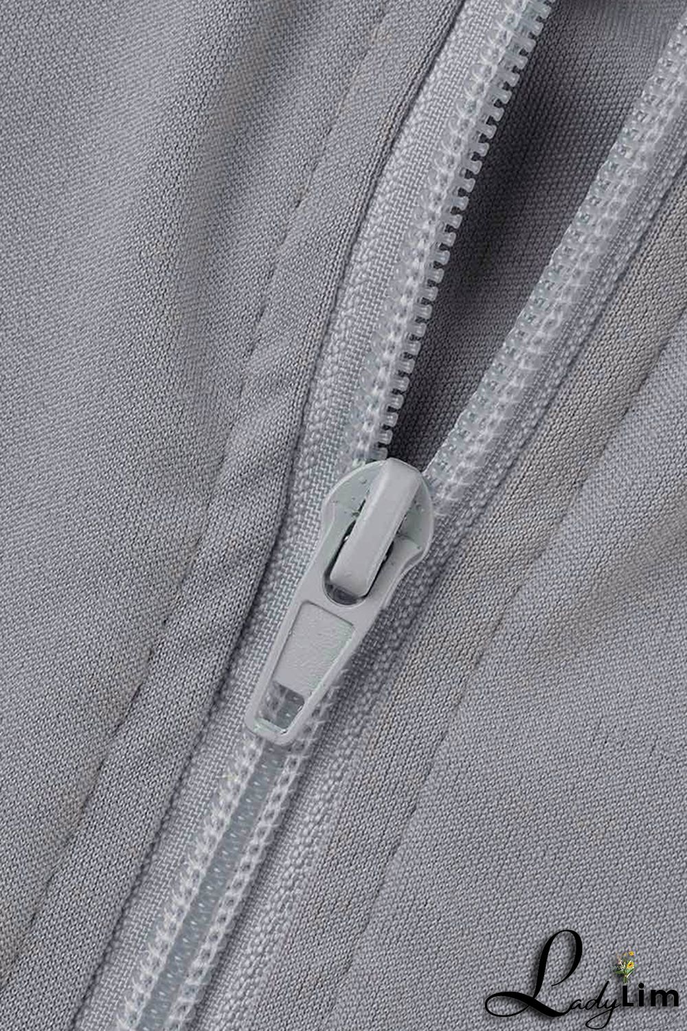 Peacock Blue Fashion Casual Letter Print Basic Zipper Collar Short Sleeve Two Pieces