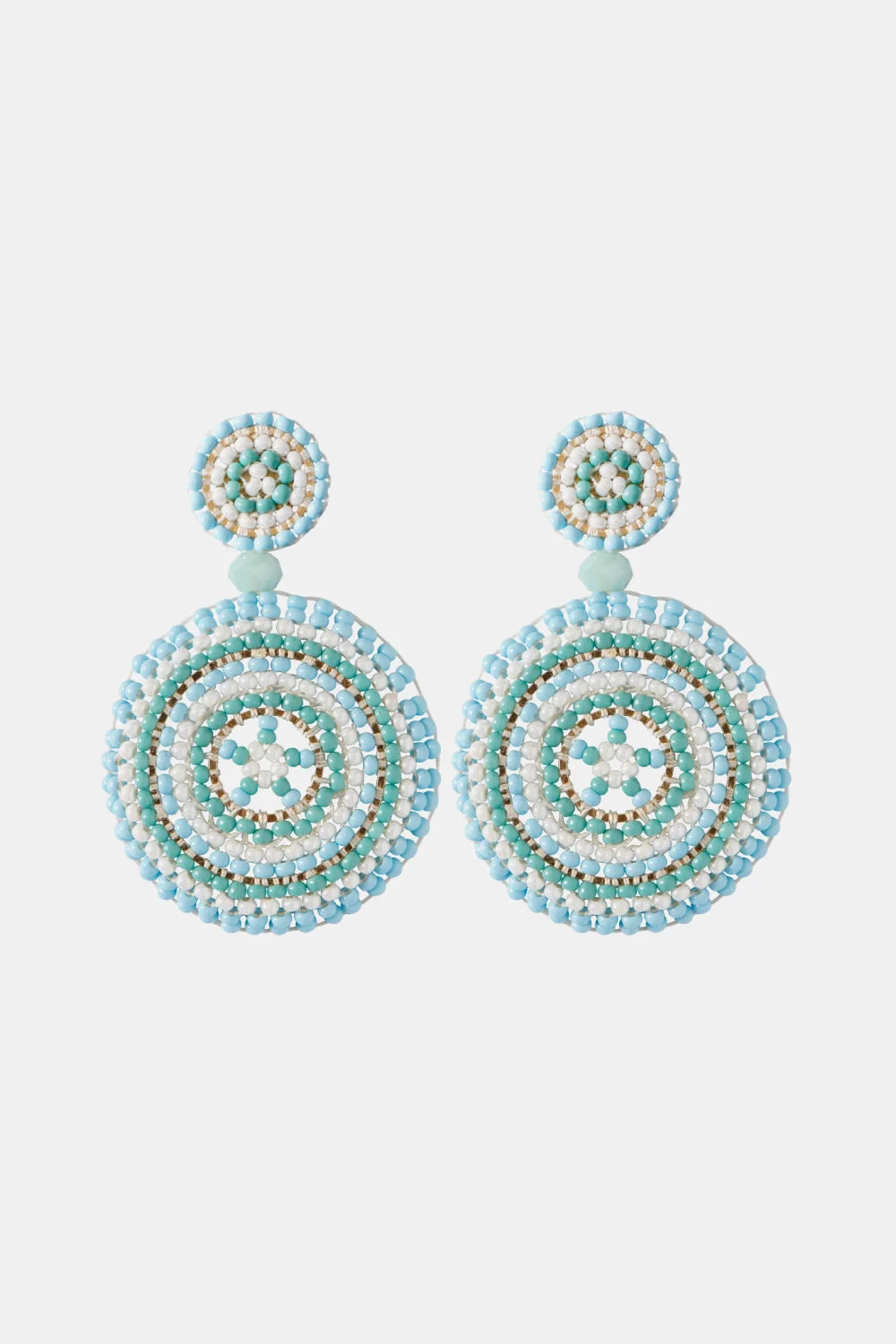 Xpoko Back to school Beaded Boho Style Round Shape Dangle Earrings