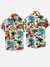 Hawaii Vintage Beach Bus And Surf Men Printing Short Sleeve Shirt