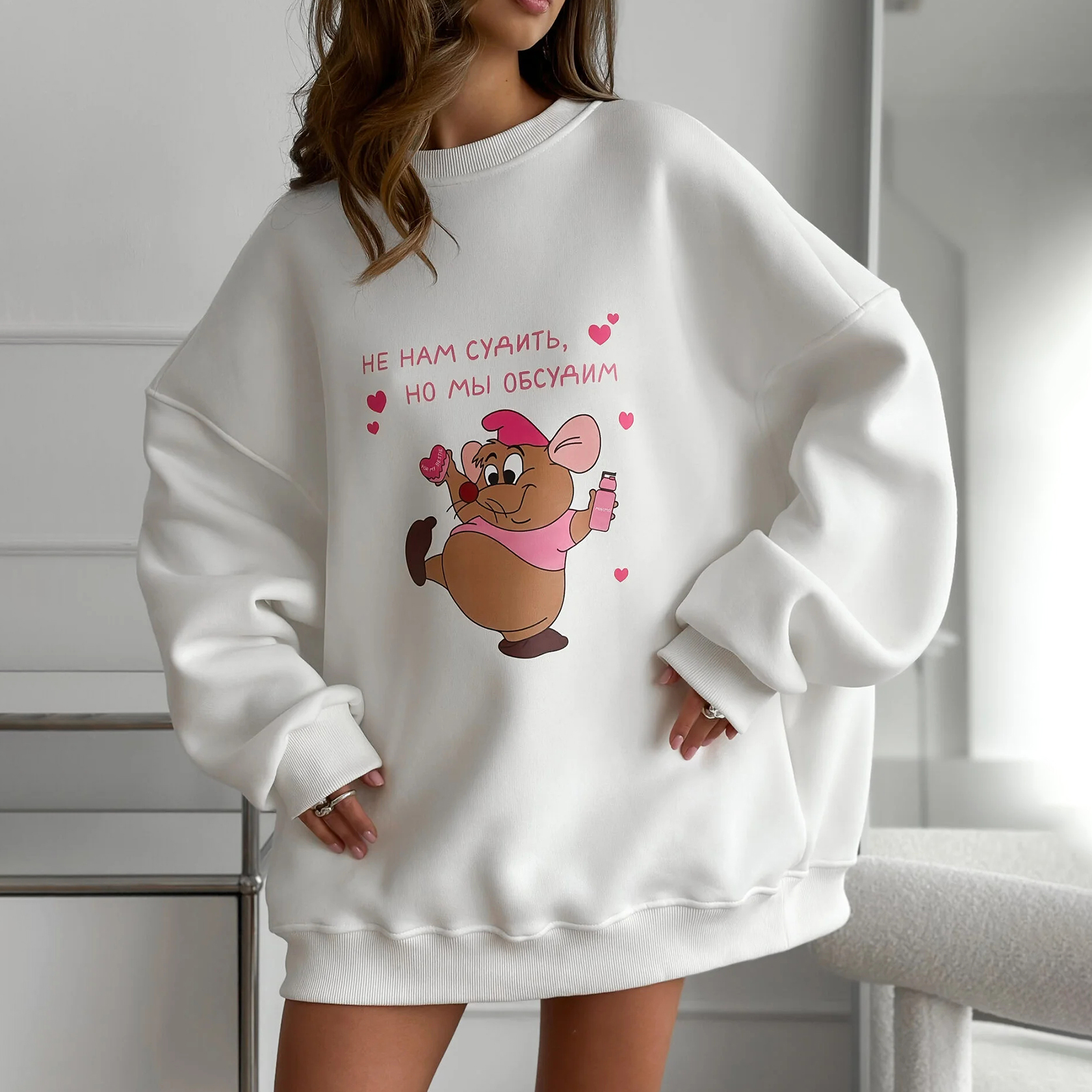 Women's Loose And Comfortable Printed Sweatshirt For Best Friends