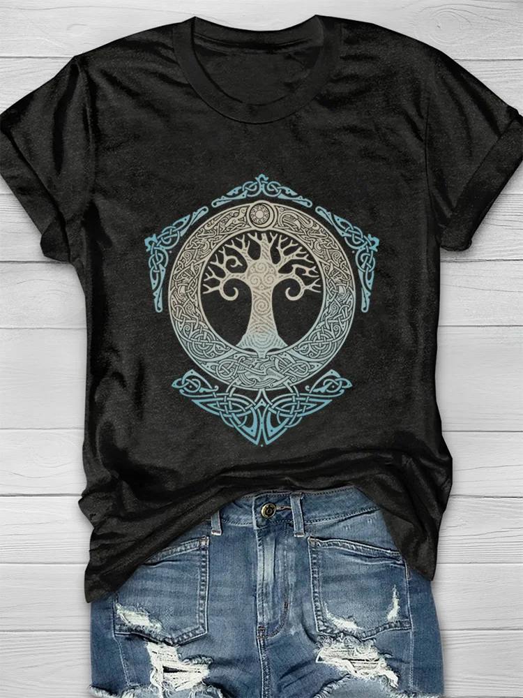 Eagerlys Viking Peace Dove Totem T-shirt Eagerlys