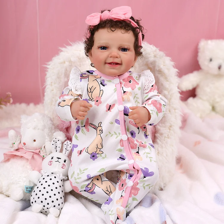 Babeside Leen 20'' Realistic Reborn Baby Dolls Rabbit Jumpsuit Infant Adorable Girl