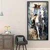 Girl Riding Horse-11CT Stamped Cross Stitch 40*70cm/15.75*27.56in(Big Size)