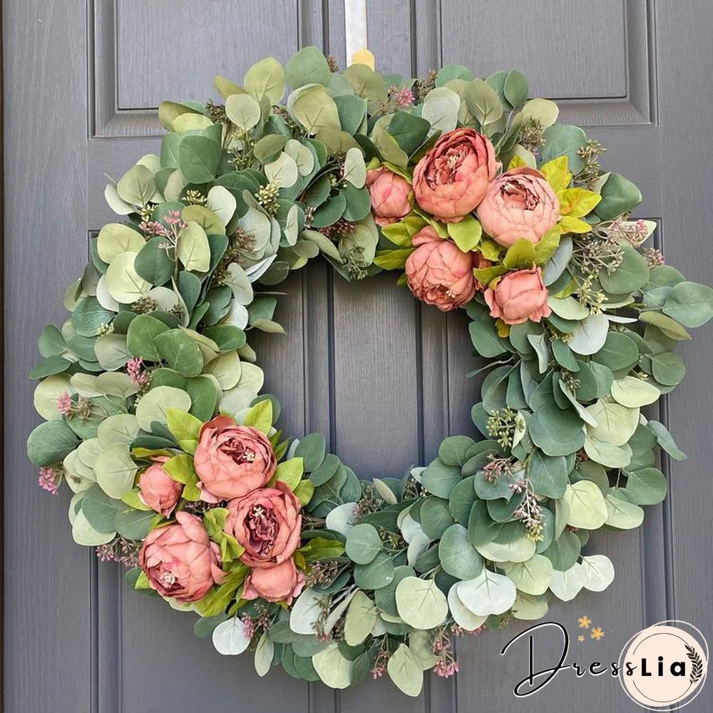 Modern farmhouse eucalyptus wreath