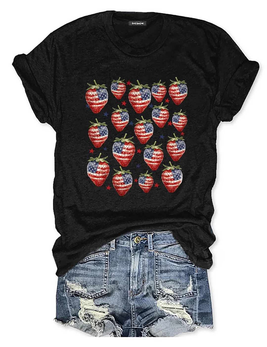 4th Of July Strawberries T-Shirt